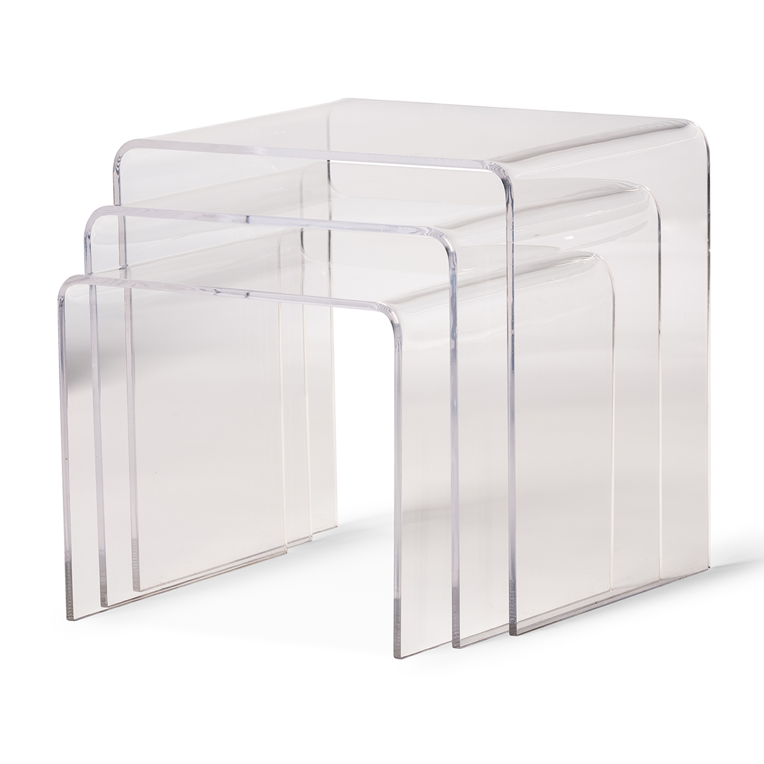 Acrylic Nesting Table 3 Pc Table Set Display Stands Wholesale