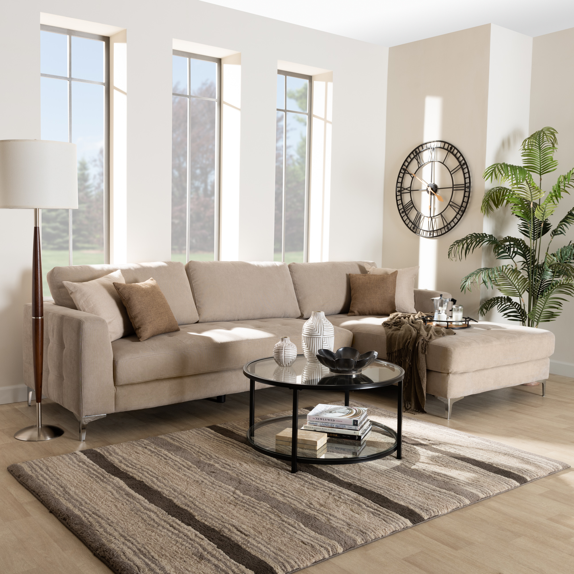 Tan couch deals sectional