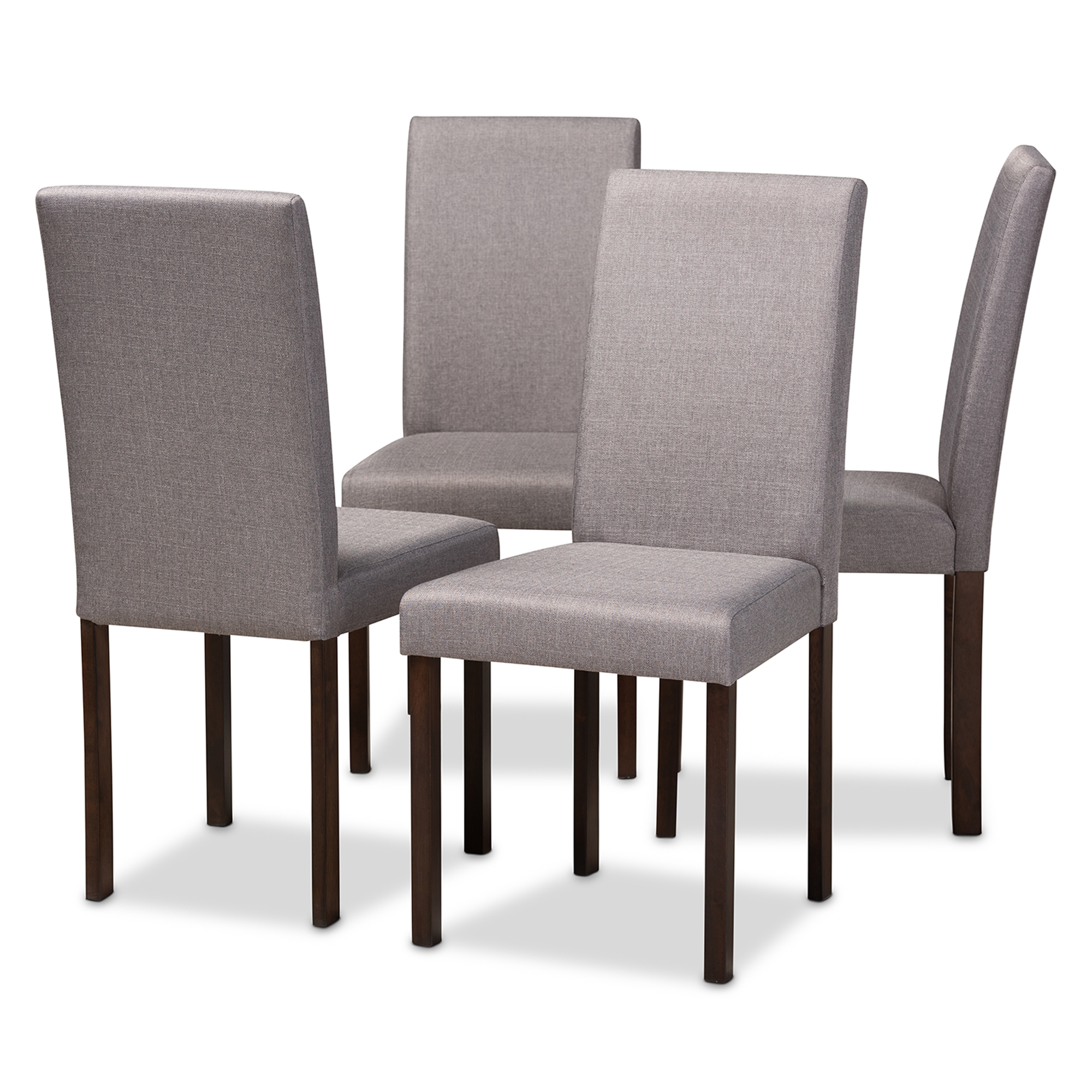 Grey material best sale for dining chairs