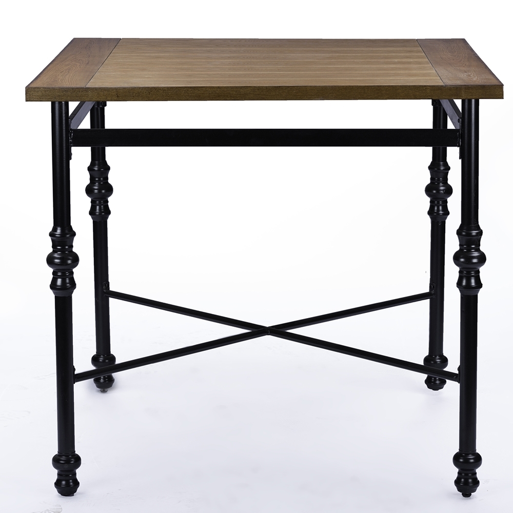 Baxton StudioBroxburn Light Brown Wood Metal Pub Table