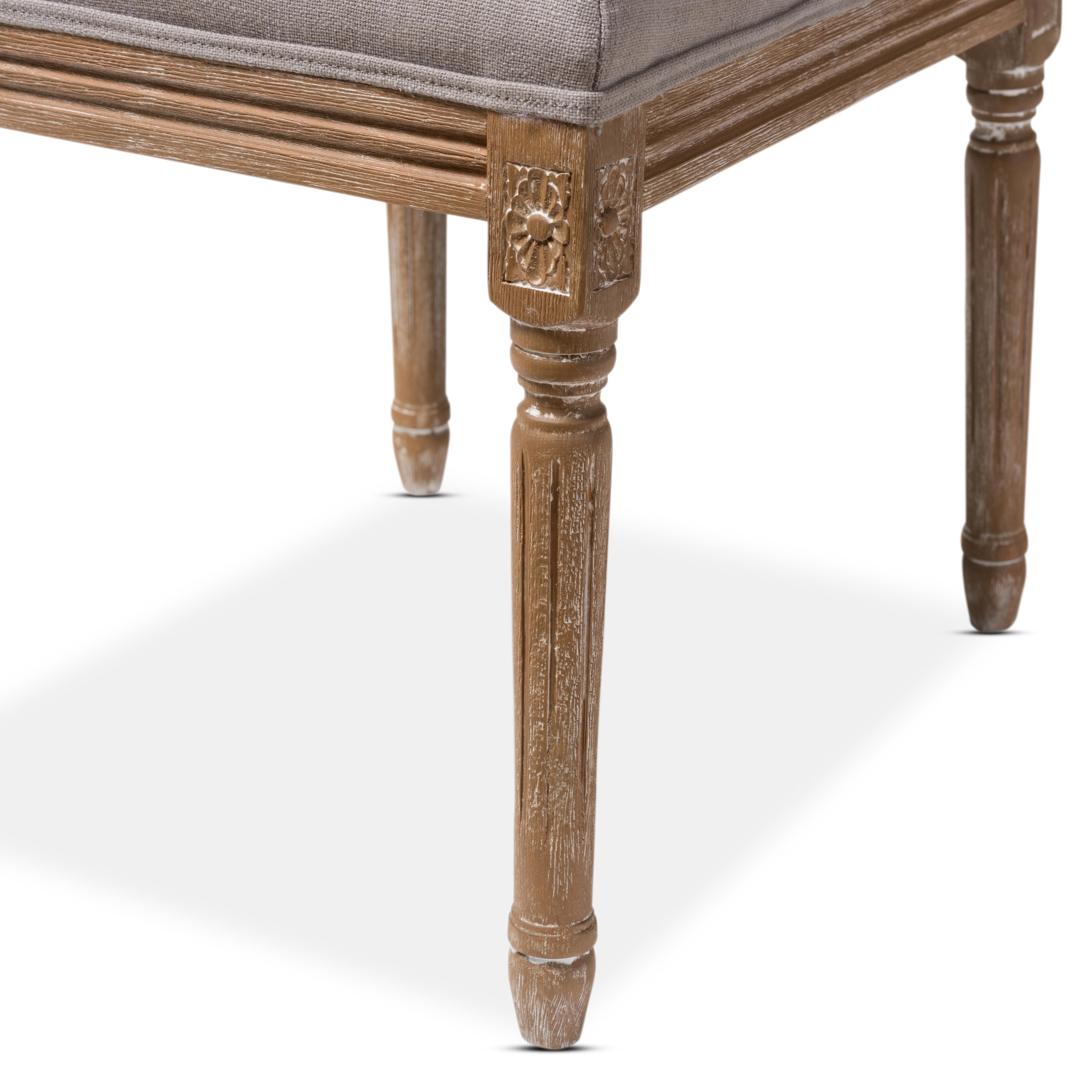 Baxton Studio Clairette Wood Traditional French Accent Chair