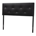 Baxton Studio Kirchem Upholstered Black Full Sized Headboard - BBT6432-Black-HB-Full