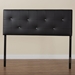 Baxton Studio Kirchem Upholstered Black Full Sized Headboard - BBT6432-Black-HB-Full