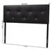 Baxton Studio Kirchem Upholstered Black Full Sized Headboard - BBT6432-Black-HB-Full