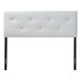 Baxton Studio Kirchem Upholstered White Full Sized Headboard - BBT6432-White-HB-Full