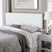 Baxton Studio Kirchem Upholstered White Full Sized Headboard - BBT6432-White-HB-Full