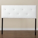 Baxton Studio Kirchem Upholstered White Full Sized Headboard - BBT6432-White-HB-Full