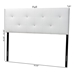 Baxton Studio Kirchem Upholstered White Full Sized Headboard - BBT6432-White-HB-Full