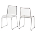 Baxton Studio Lino Transparent Clear Acrylic Dining Chair (Set of 2) - CC-53-Clear