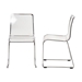 Baxton Studio Lino Transparent Clear Acrylic Dining Chair (Set of 2) - CC-53-Clear