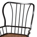 Baxton Studio Longford "Dark-Walnut" Wood and Black Metal Vintage Industrial Dining Arm Chair (Set of 2) - CDC271-DA2-BBXX