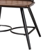 Baxton Studio Longford "Dark-Walnut" Wood and Black Metal Vintage Industrial Dining Chair (Set of 2) - CDC271-DS2-BBXX