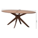 Baxton Studio Monte Mid-Century Modern Walnut Brown Finished Wood 71-Inch Oval Dining Table - Monte-Walnut-Oval-DT