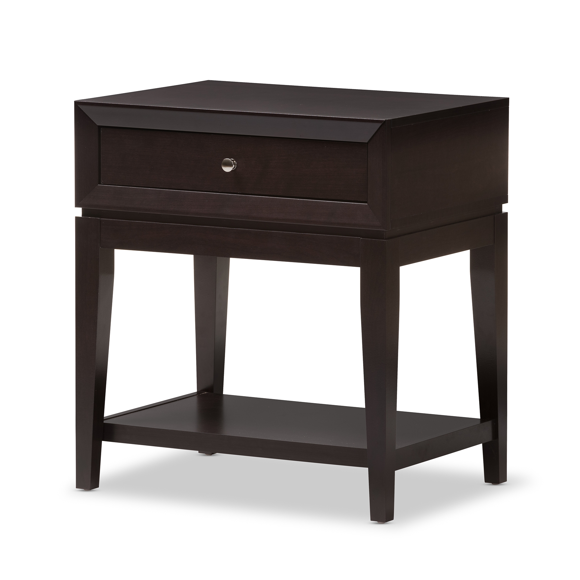 Baxton Studio Morgan Brown Modern Accent Table and Nightstand