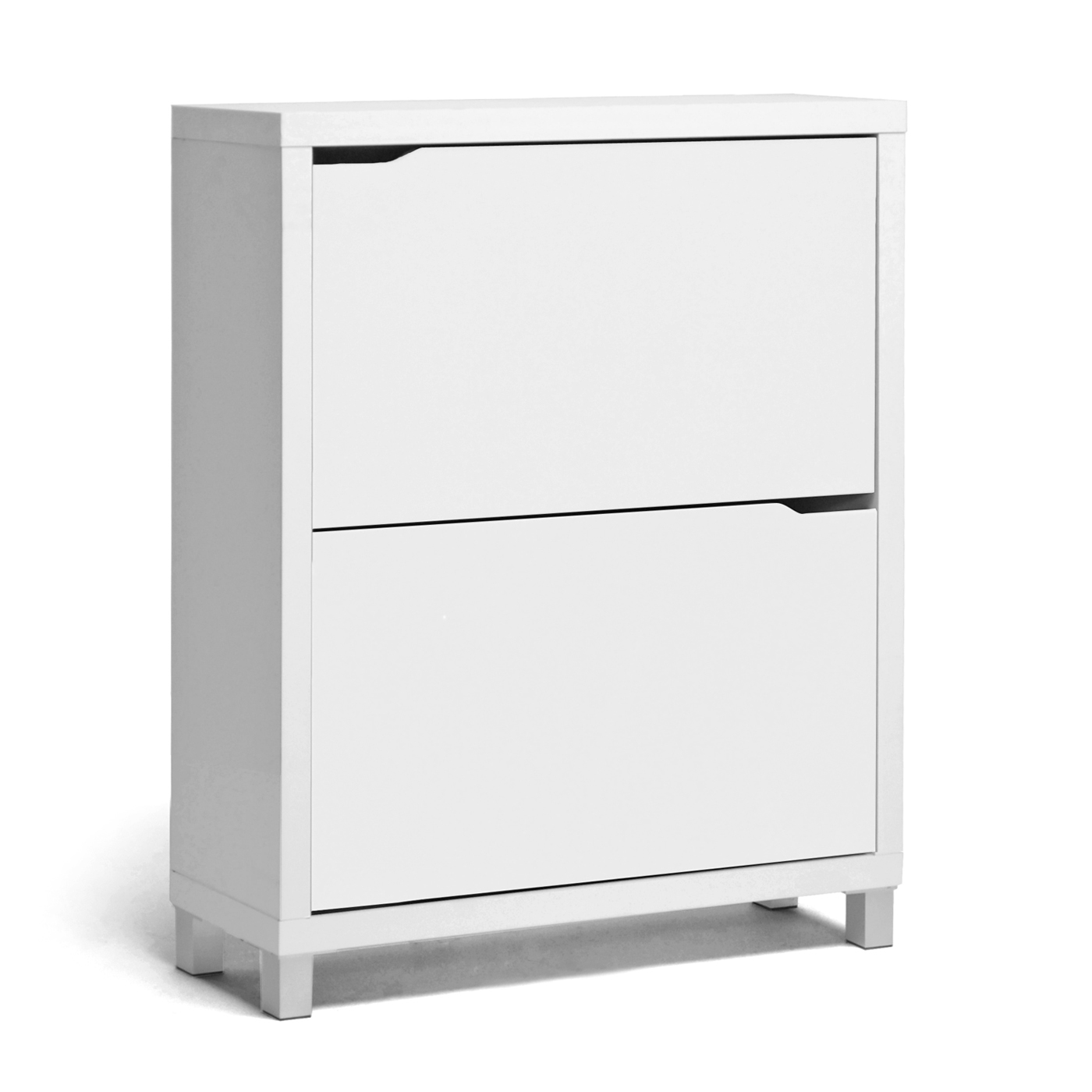 Baxton Studio Simms White Modern Shoe Cabinet Wholesale Interiors