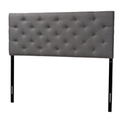 Baxton Studio Viviana Modern and Contemporary Grey Fabric Upholstered Button-tufted Full Size Headboard Baxton Studio restaurant furniture, hotel furniture, commercial furniture, wholesale bedroom furniture, wholesale headboards, classic headboard