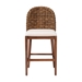 bali & pari Denver Modern Bohemian Walnut Brown Finished Acacia Wood and Seagrass Counter Stool - Denver-Wood/Banana Leaf-CS