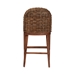 bali & pari Denver Modern Bohemian Walnut Brown Finished Acacia Wood and Seagrass Counter Stool - Denver-Wood/Banana Leaf-CS