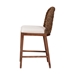 bali & pari Denver Modern Bohemian Walnut Brown Finished Acacia Wood and Seagrass Counter Stool - Denver-Wood/Banana Leaf-CS