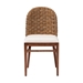 bali & pari Denver Modern Bohemian Walnut Brown Finished Acacia Wood and Seagrass Dining Chair - Denver-Wood/Banana Leaf-DC