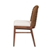 bali & pari Denver Modern Bohemian Walnut Brown Finished Acacia Wood and Seagrass Dining Chair - Denver-Wood/Banana Leaf-DC