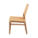 bali & pari Lesia Modern Bohemian Natural Brown Rattan and Walnut Brown Mahogany Wood Dining Chair - Lesia-Teak-DC