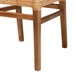 bali & pari Lesia Modern Bohemian Natural Brown Rattan and Walnut Brown Mahogany Wood Dining Chair - Lesia-Teak-DC