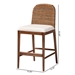 bali & pari Nadim Modern Bohemian Seagrass and Acacia Wood Counter Stool - New York-Wood/Banana-CS