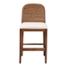 bali & pari Nadim Modern Bohemian Seagrass and Acacia Wood Counter Stool - New York-Wood/Banana-CS