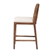 bali & pari Nadim Modern Bohemian Seagrass and Acacia Wood Counter Stool - New York-Wood/Banana-CS