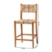 bali & pari Prita Bohemian Paper Loom and Natural Mahogany Wood 2-Piece Bar Stool Set - BC-02-Parekesit-Wood/Brown-BS