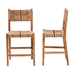 bali & pari Prita Bohemian Paper Loom and Natural Mahogany Wood 2-Piece Counter Stool Set - CC-02-Wood/Brown-CS