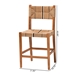 bali & pari Prita Bohemian Paper Loom and Natural Mahogany Wood 2-Piece Counter Stool Set - CC-02-Wood/Brown-CS