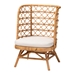 bali & pari Tania Bohemian Light Honey Rattan Accent Chair - TANIA-Light Color Rattan-CC