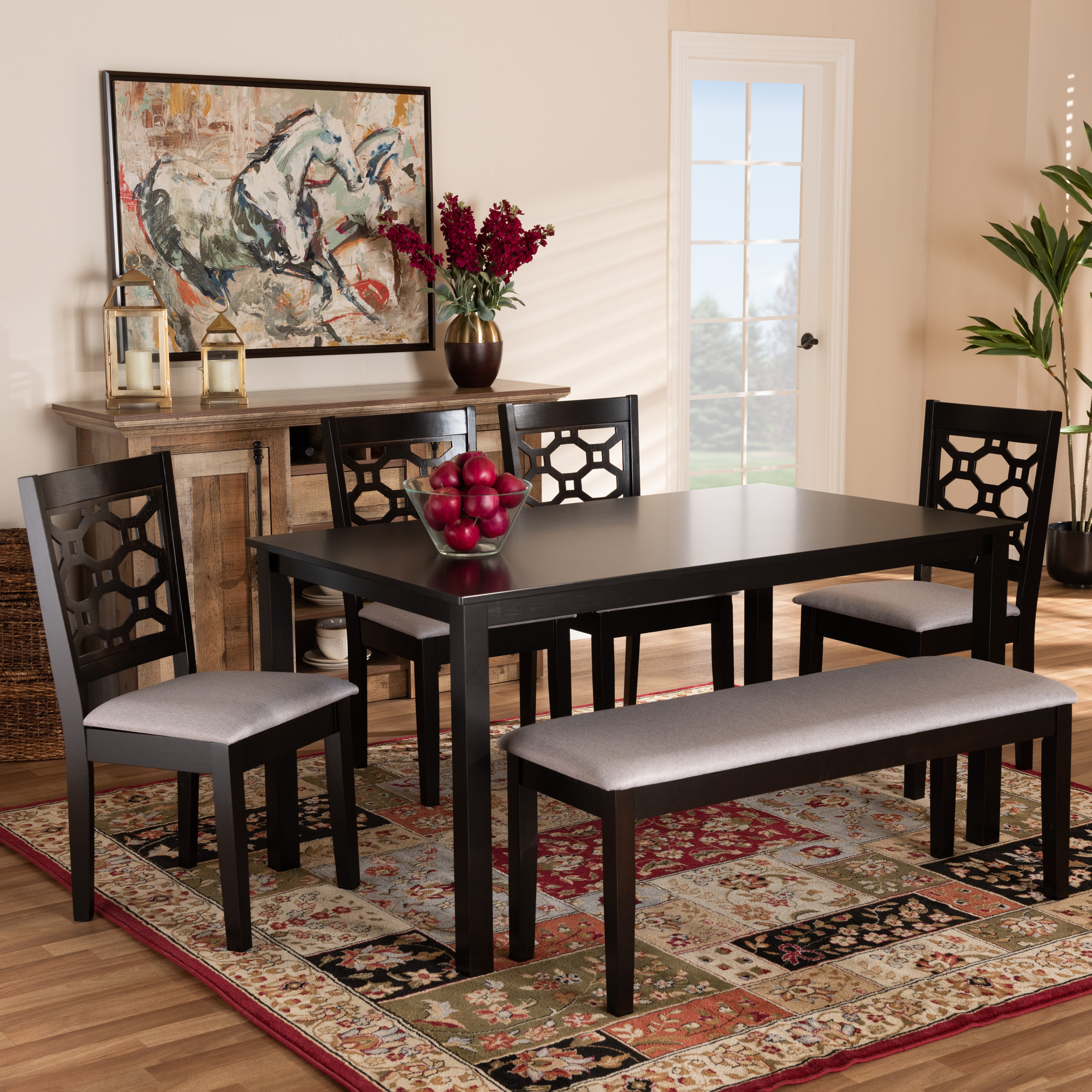 baxton studio 6 piece dining set