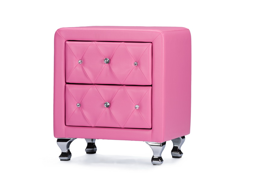 Tufted nightstand deals