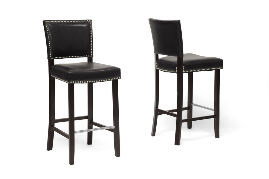 black modern kitchen stools