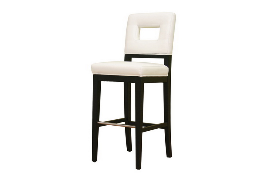 cream leather barstool