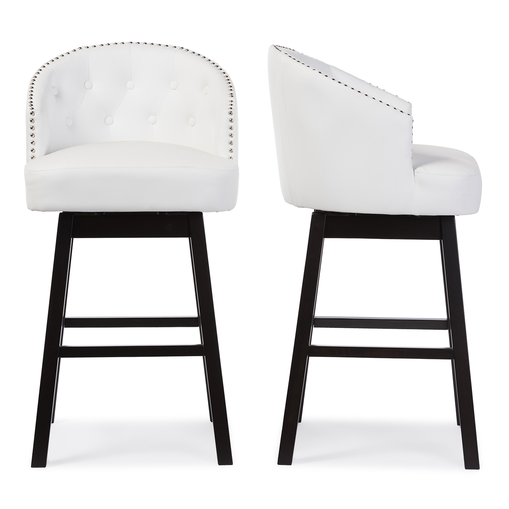 bar stools white faux leather