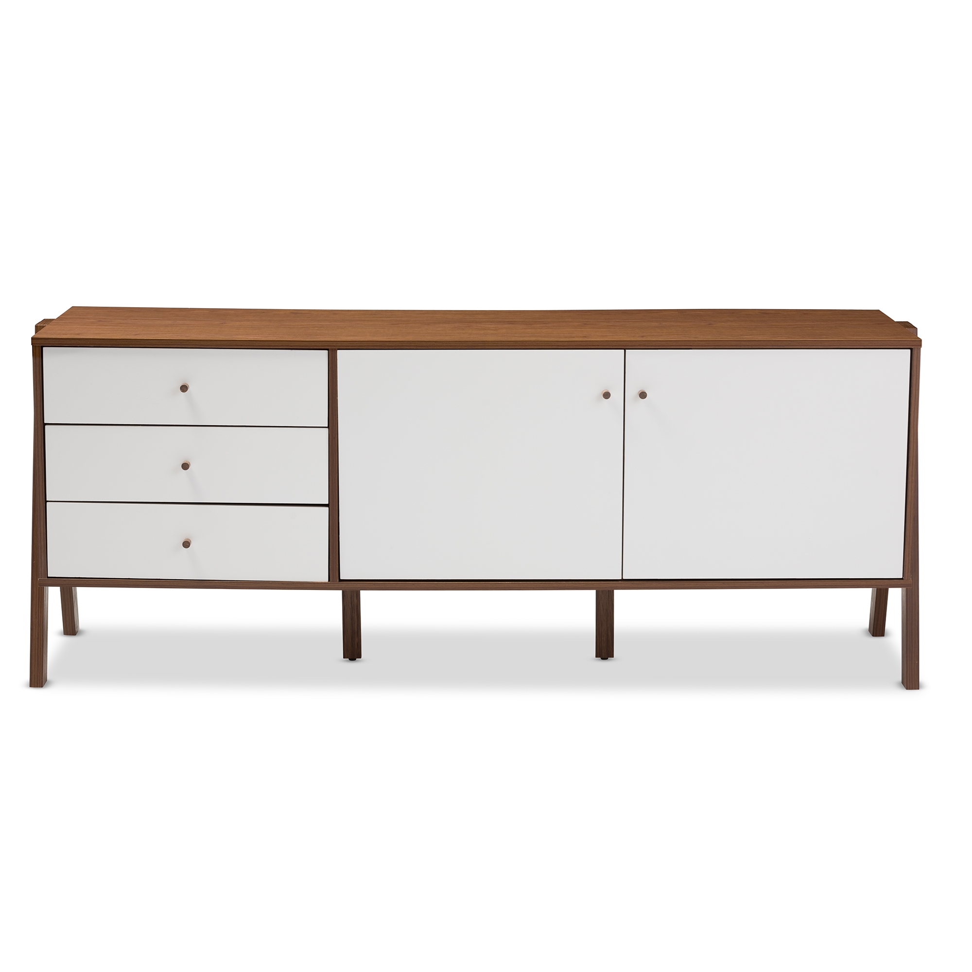 white mid century modern buffet