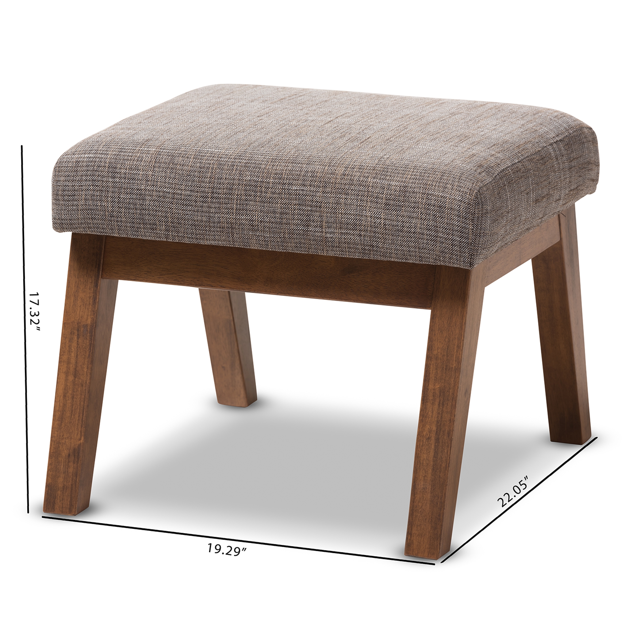 Aberdeen Mid-century Modern Fabric Upholstery Wood 22 W 