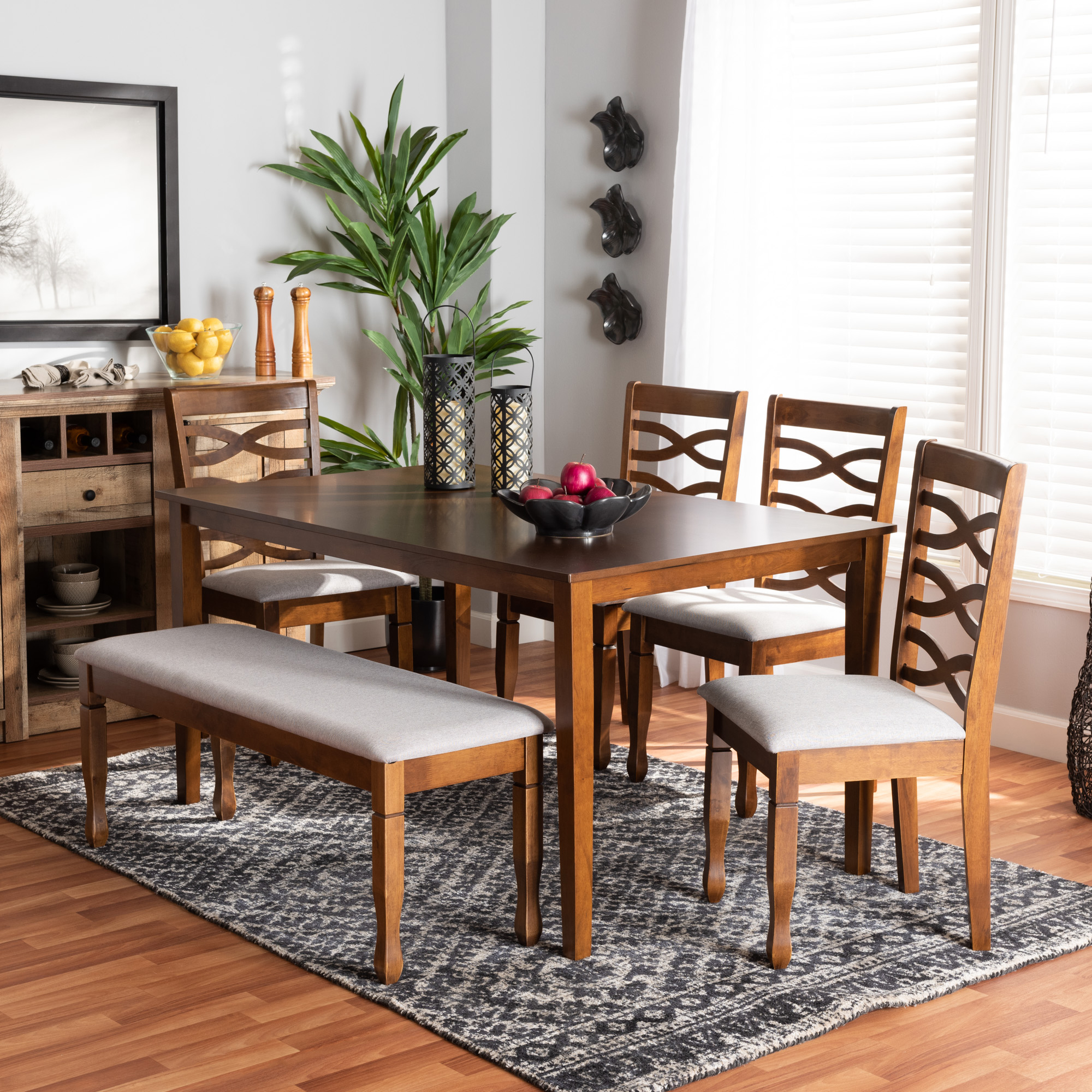 baxton studio 6 piece dining set