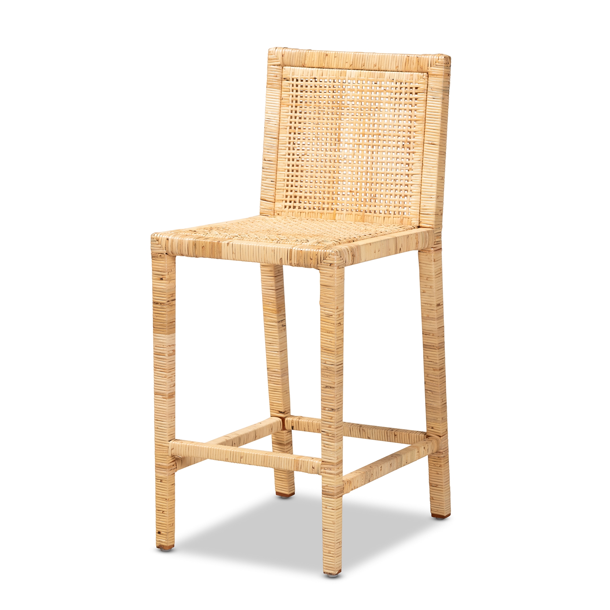 modern rattan counter stool