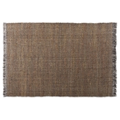 Baxton Studio Nurten Modern and Contemporary Orange and Grey Handwoven Hemp Blend Area Rug