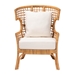 bali & pari Regina Bohemian Light Honey Rattan Arm Chair - REGINA-Light Honey Rattan/Wicker Weave-CC