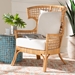 bali & pari Regina Bohemian Light Honey Rattan Arm Chair - REGINA-Light Honey Rattan/Wicker Weave-CC