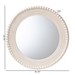 Baxton Studio Grazia Modern Round Beaded-framed Accent Mirror in Pearl White - JY23A389-Mirror