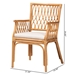 bali & pari Maisa Bohemian Light Honey Rattan Arm Chair - Maze-Light Honey Rattan-CC