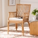 bali & pari Maisa Bohemian Light Honey Rattan Arm Chair - Maze-Light Honey Rattan-CC