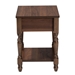 Baxton Studio Roden Transitional Dark Brown Nightstand with Rattan - Roden-Brown-Nightstand